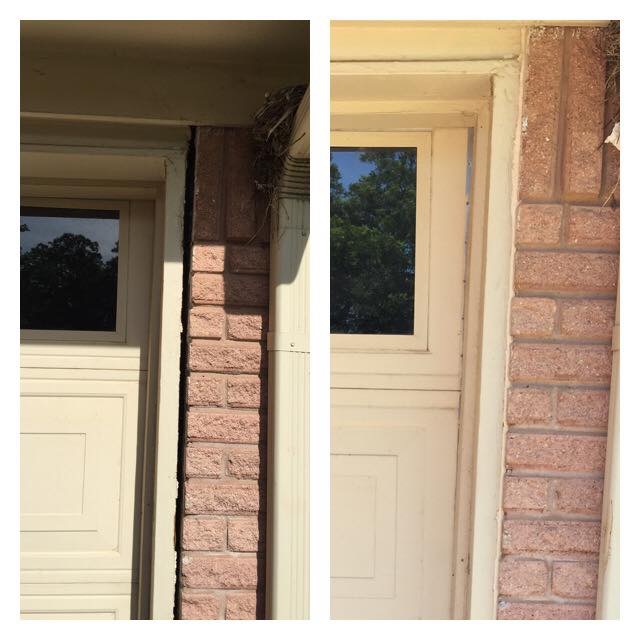 Using the process of our lifting mechanisms, we are able to fix issues in and around the home. This image shows our repair on a drafty and crooked door. We realigned this home, repaired and door and saved the home owner on costly insulation repairs. Needless to say, when you fix your foundation it aligns other things in your life the right way!