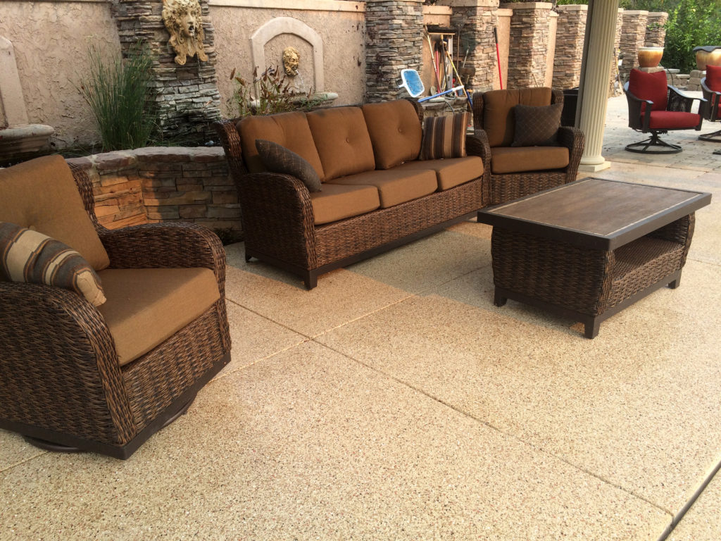 Here is another example of our industrial flooring system installed in an outdoor patio. 