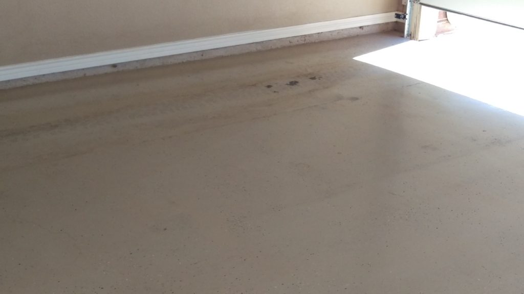 This image shows our original concrete floor at the Wetzel job. This is the canvas that we now paint upon and we're going to show you how it's done!