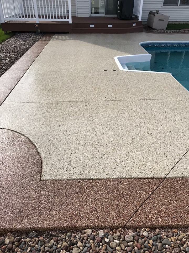 Our superior installation techniques allow us to create beautiful designs and unique finishes. We can craft, design and install any shape of pool deck that you'd like to create for your own backyard!
