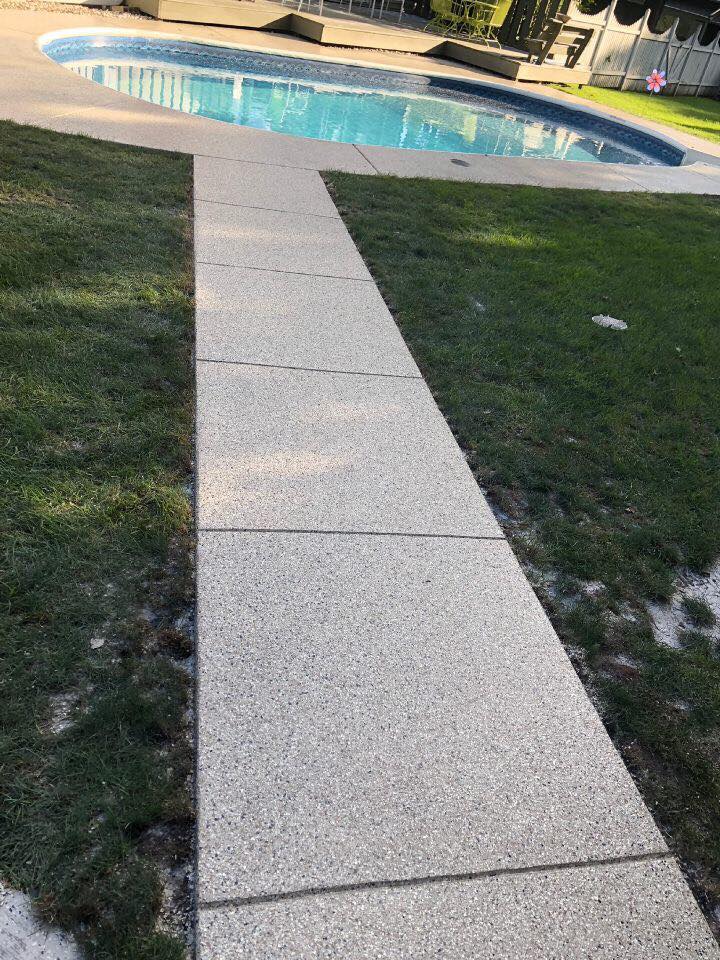 Lastly, what would a beautiful swimming pool deck be without a 1 Day Coatings walkway leading to it? We are able to install our 1 Day Coatings product on nearly any surface to provide increased durability, longevity & advanced characteristics. By shopping with us, you're investing in a long-term product that will last you for decades to come.